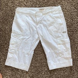 Billabong White Cargo Capris